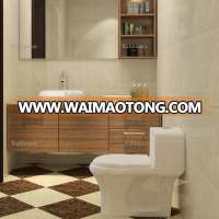 Simple Design Wall Mounted Glossy Wooden Veneer Water Proof Bathroom Vanity