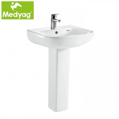 Medyag CE Sanitary Ware Bathroom Hand Wash Basin With Pedestal  sink MHP-14