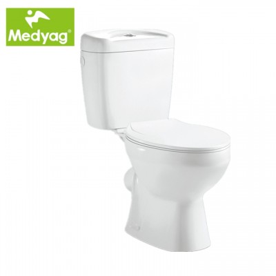 Medyag Hot sale economic CE Modern dual-flush P-trap S-trap Europe high quality washdown normal flush Two Piece Toilet