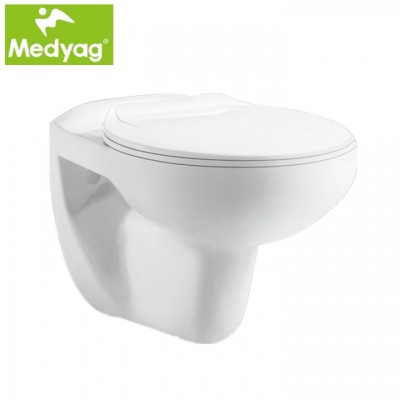 Medyag economic CE Modern P-trap Europe high quality washdown and rimless ceramic wall-hung wc Toilet