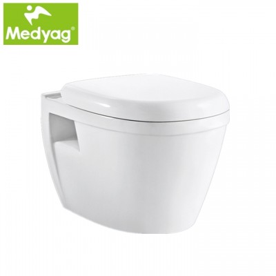 Medyag CE  Modern  Europe high quality soft closing rimless washdown wall hung  Toilet