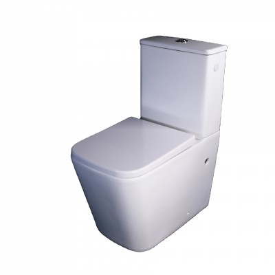 New short 61cm design toilet ceramic rimless back to wall WC Toilet